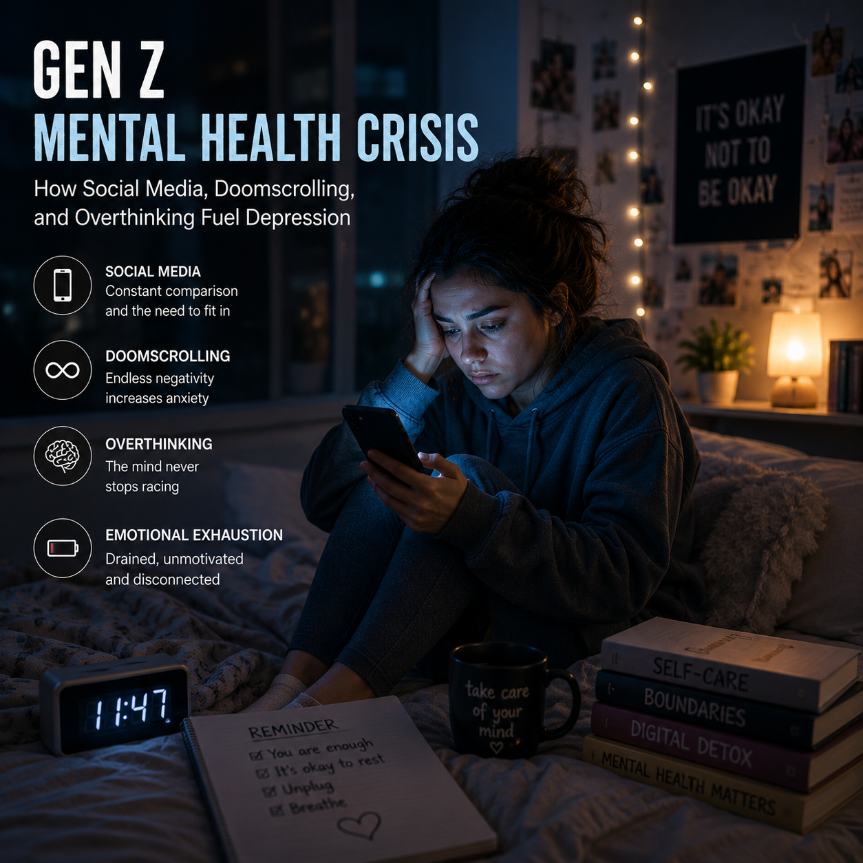 Gen Z Mental Health Crisis: How Social Media, Doomscrolling, and Overthinking Fuel Depression